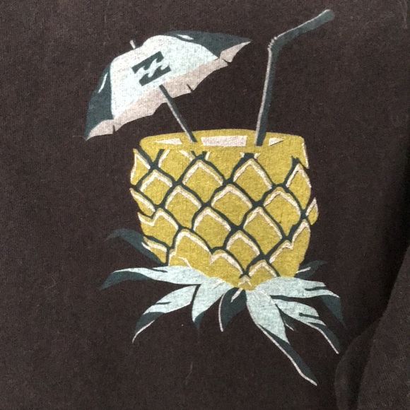 🍍BILLABONG T-SHIRT BLACK PINEAPPLE DRINK SIZE XL EXCELLENT CONDITION! - Picture 2 of 5